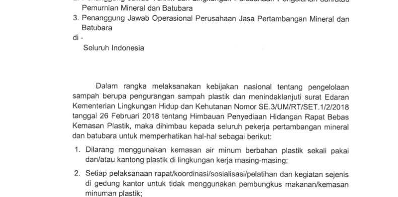 Surat Edaran 11 Maret 2019